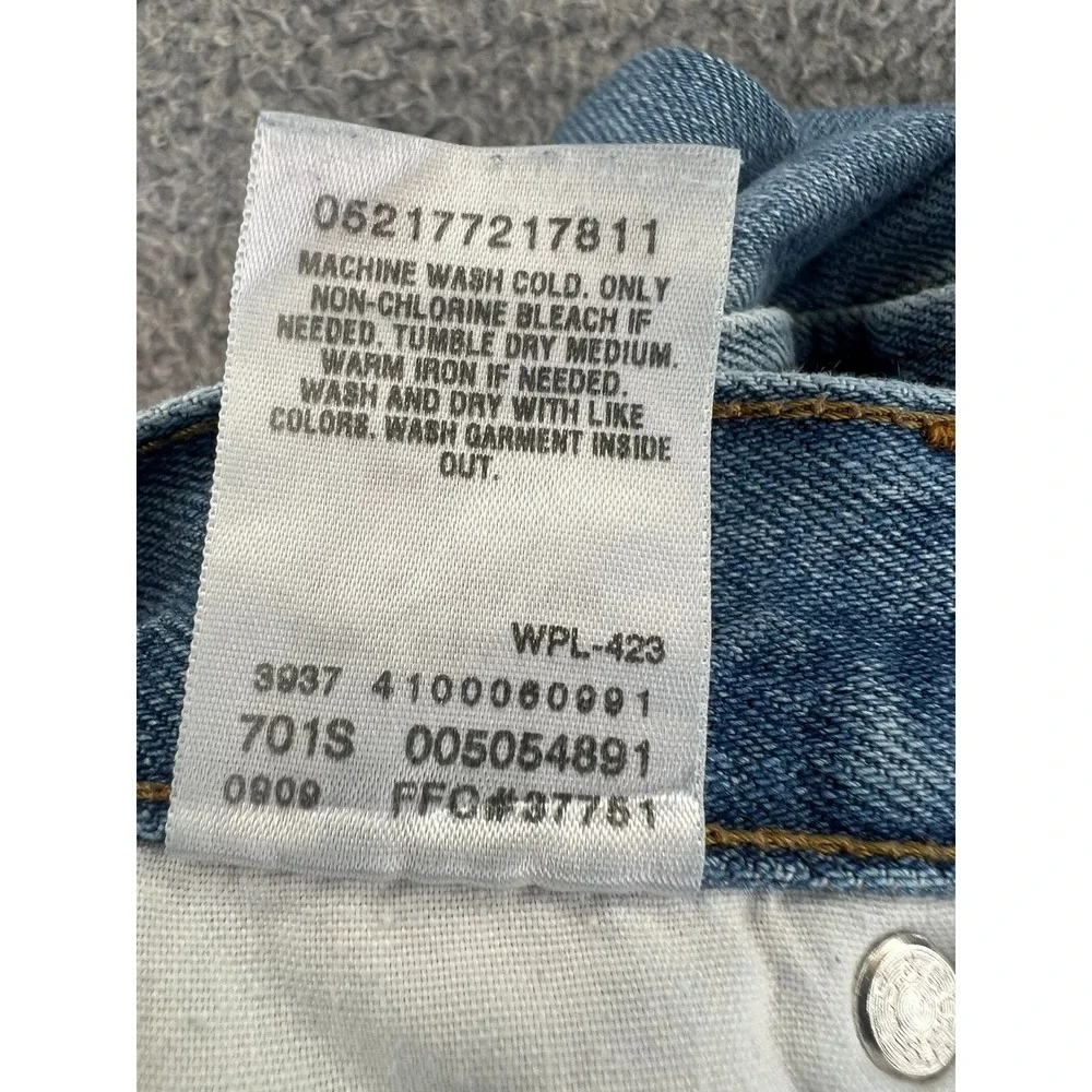Levis 505 Jeans Mens 38X30 (36x29 Actual) Blue‎ Regular Fit Straight Leg